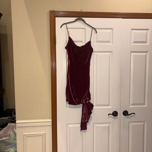 cinq a sept Velvet Dress in Deep Wine